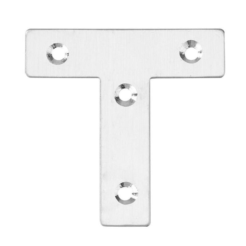 4pcs/set T-shape Angle Codes Thick Stainless Steel Angle Groove Connector Metal Fittings Angle Fastener Connecting Piece Hardwar: 60mm