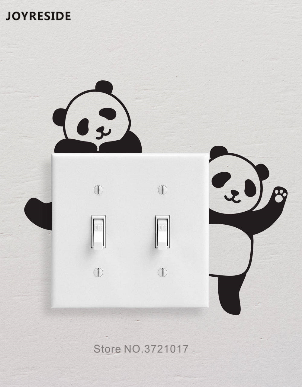 JOYRESIDE 5 Pandas/Set Mooie Grappige Lichtschakelaar Eenvoudige Muur Decal Vinyl Sticker Kids Art DIY Kamer Home Decor Decoratie XY157