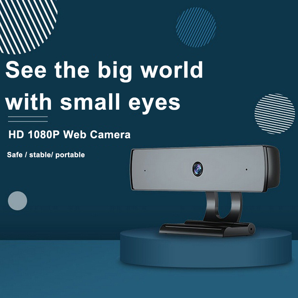 Cámara Web de enfoque automático para ordenador portátil, Webcam con reducción de ruido, micrófono para cámara Web, 1080P, USB2.0