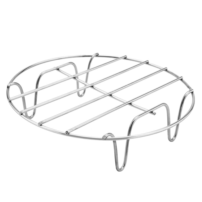 1PC Round Cooking Rack Stainless Steel Steaming Rack Non-Stick Grill Stack Rack Circular Wire Rack Kitchen Accessories S/M/L: M