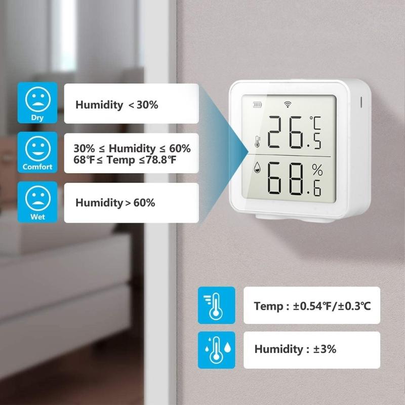 K32C kabellos Digital Thermometer Hygrometer Innentemperatur -Luftfeuchtigkeit überwacht hohe Präzisions -Thermometer für HäNutzer