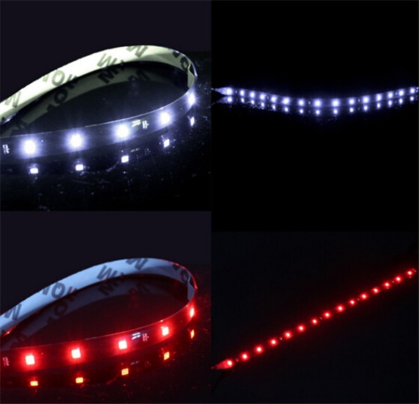 AUTO LED strip soft led AUTO strip 30cm Koplampen decoratieve strip bar blauw groen rood geel wit auto zacht licht strip dag licht