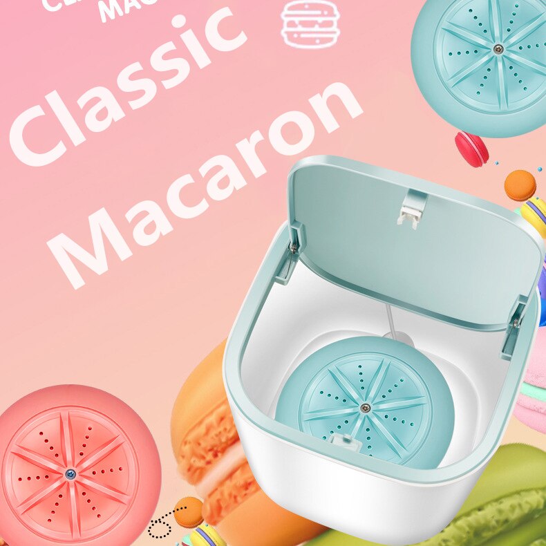 8L Mini Washing Machine Fully Automatic USB Charging Household Dehydration Mini Tube 3-5 Kg Wash And Dry Underwear Care Cleaner