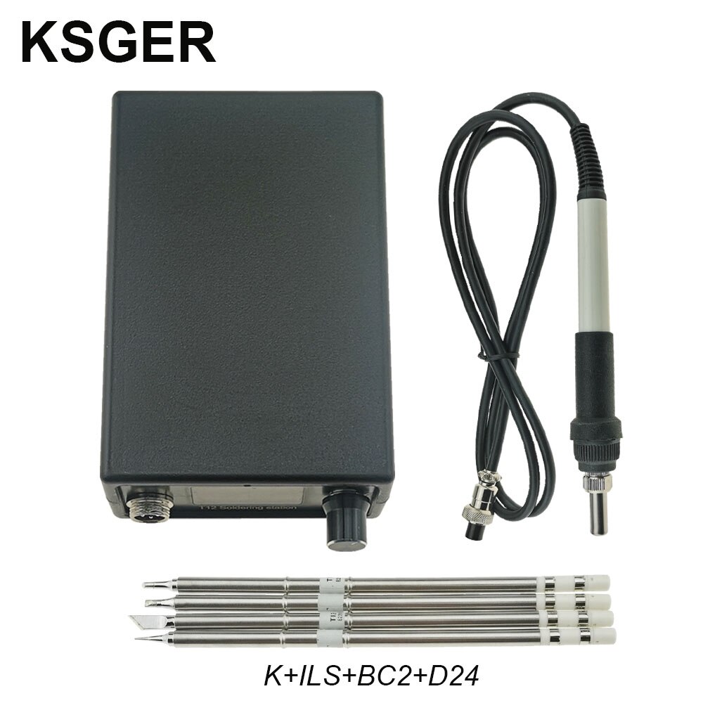 Ksger  t12 lödkolv station stm 32 oled gör-det-själv kit löda elverktyg svetsjärn spetsar temperaturkontroll handtag: Uppsättningar 9
