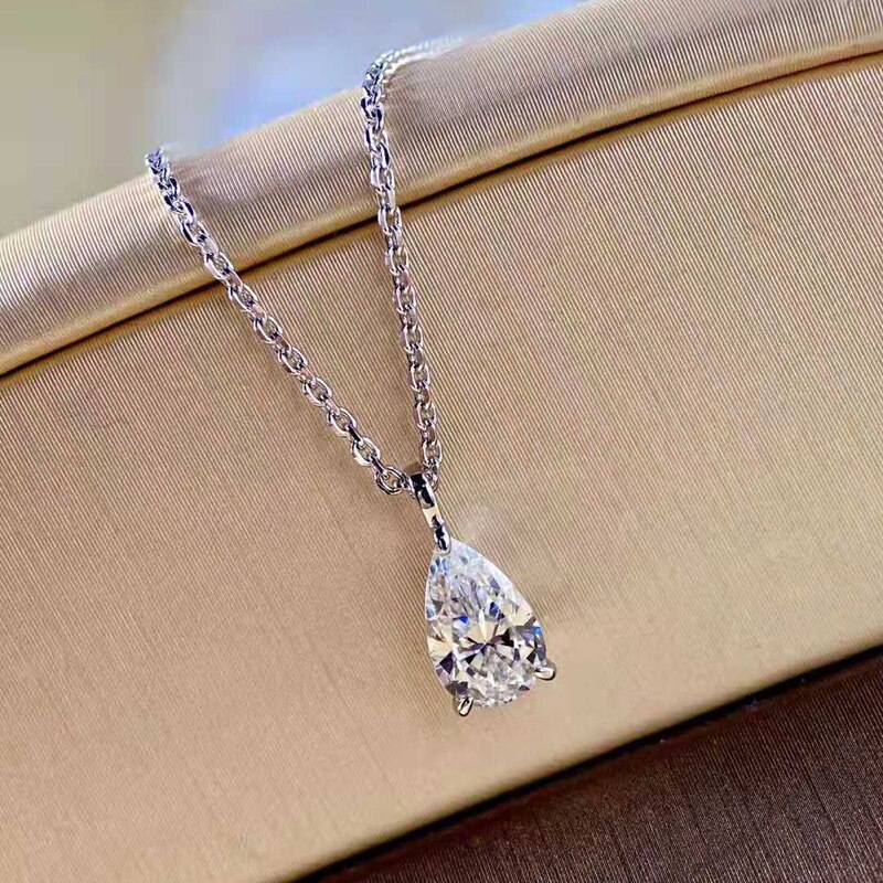 Oevas 100% 925 Sterling Zilver 0.75 Carat Water Hoge Carbon Diamanten Hanger Ketting Voor Vrouwen Sparkling Party Fijne Sieraden