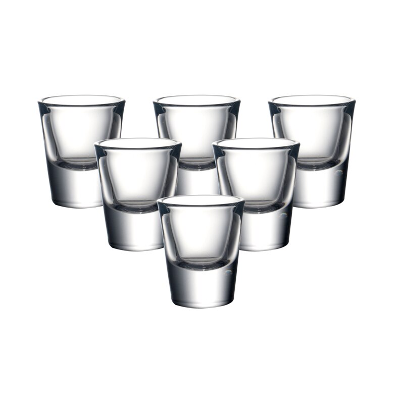 Set  of 6 1 ounce mini whiskyglas maskintillverkade blyfria glas sprit glas snapsglas 30ml