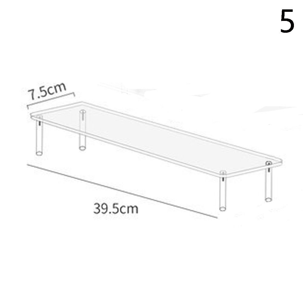 Acrylic Display Stand Pottery Storage Rack Doll Clay Figurine Display Stand Transparent Ladder Makeup Organization Shelf: Blue