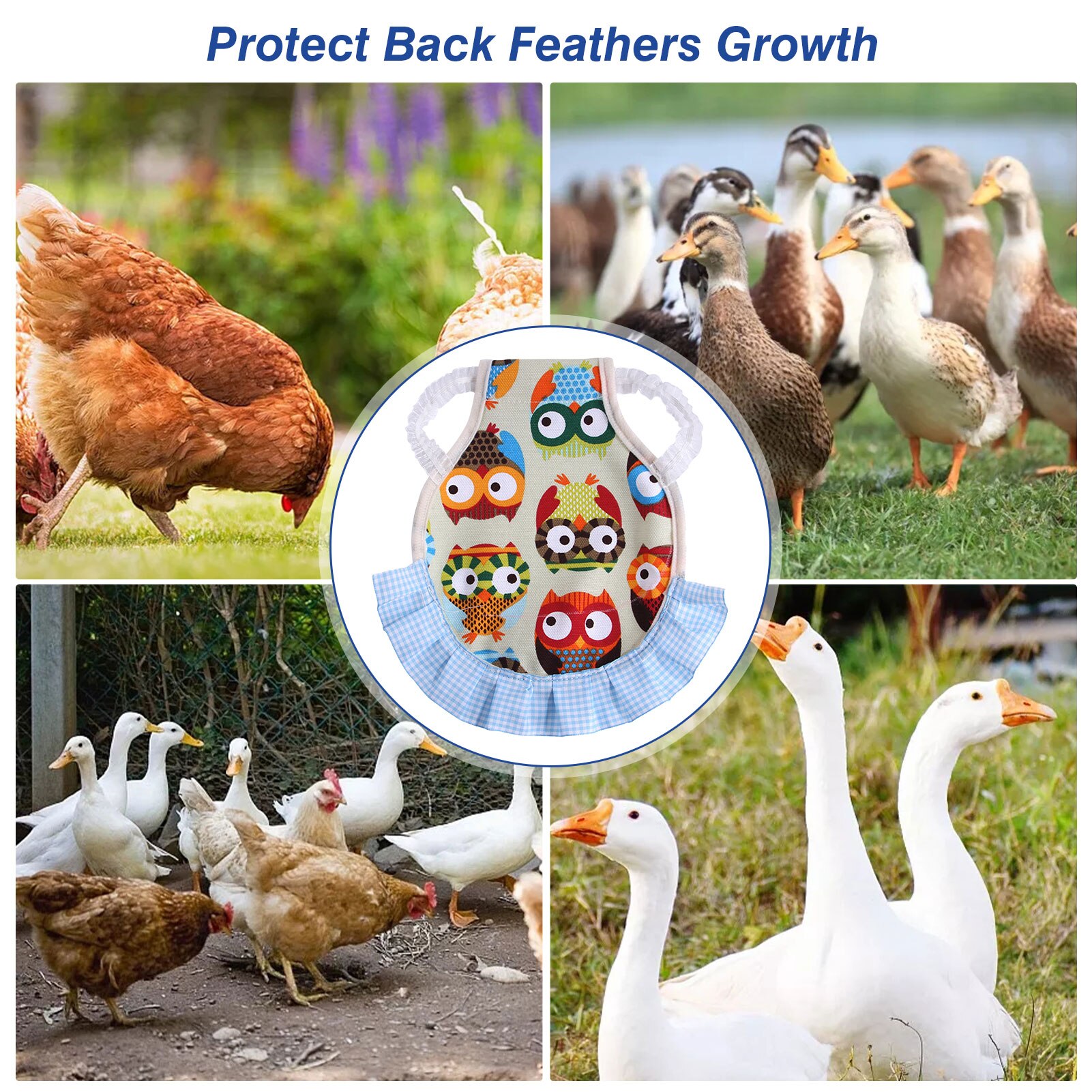 Chicken Protection Apron Chicken Duck Vest Chicken Saddle Clothing Feather Protection Jacket Elastic Lace Clothing Hen Brightly