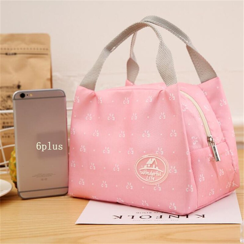 Portable Insulated Oxford Cloth Lunch Bag Thermal Food Picnic Lunch Bags For Women Kids Men Print Lunch Box Bag Tote