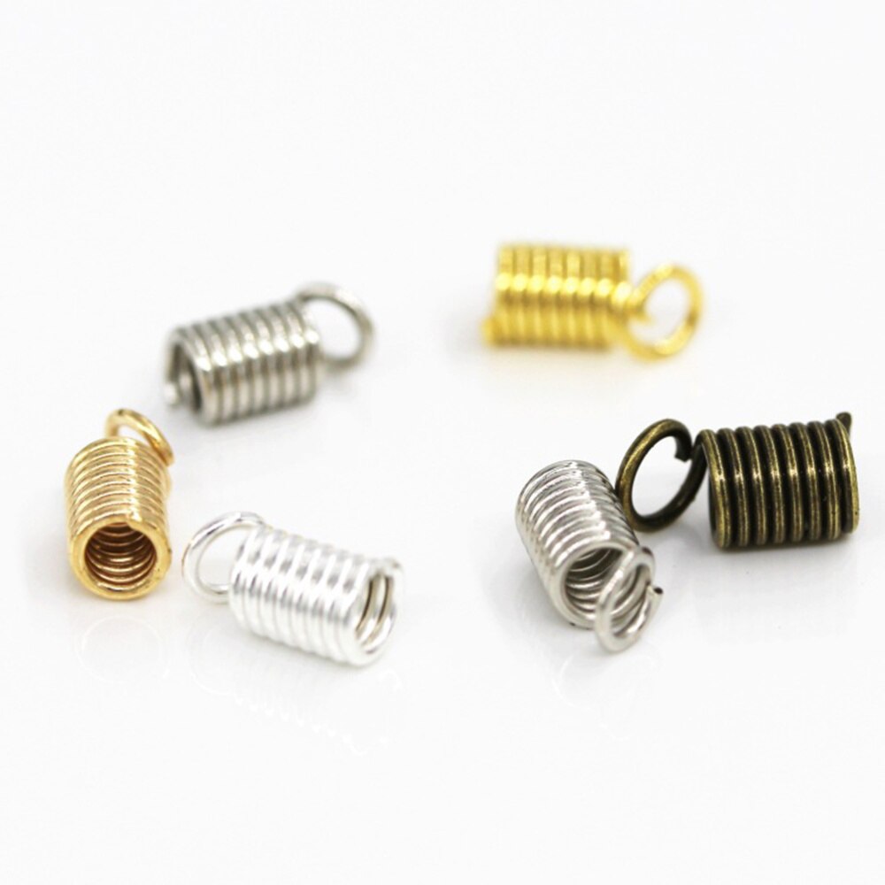 5 Packs DIY Jewelry Connectors Crafts Connecting Button Spring Buckles for Home Shop Dark Silver (3x7mm)
