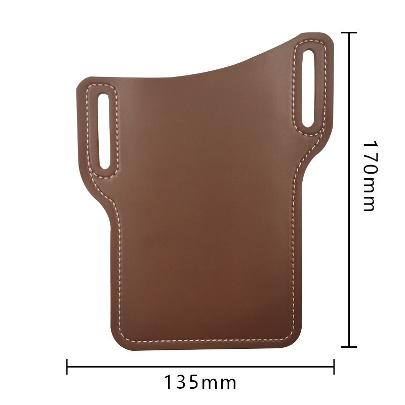 7 Kleuren Unisex Mobiel Leather Holster Belt Loop Case Riem Taille Telefoon Tas Mannen Vrouwen Cosplay Props Lederen Portemonnee Telefoon portemonnee