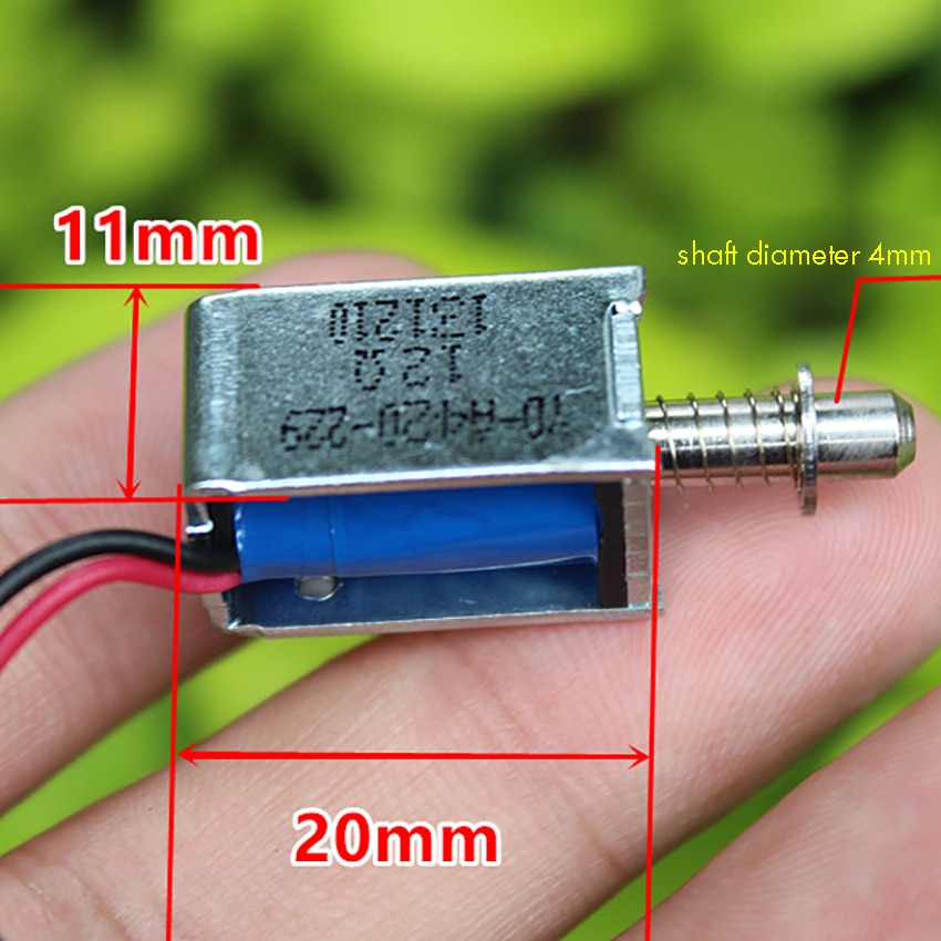 Push-pull-typ öppen ram solenoid mikrosolenoid elektromagnet , 3.7v 5v 6v,  järnkärna är inte fixerad, axeldiameter 4mm