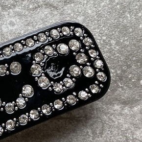 Roze Pailletten Bling Bling Leuke Haar Clip Zoete Preppy Kawayi Harajuku Stijlvolle Mode Haar Clips Belettering: Black Gun Plated