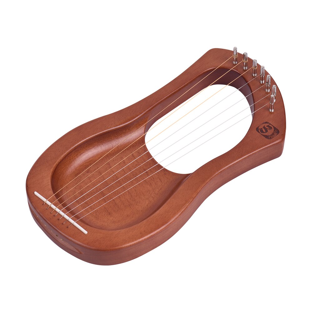 Walter. T 7 String Lier Instrument Harpen Piano Lyra Harp Kit Wh04 7-String Houten Lier Harp Snaren Mahonie Met draagtas