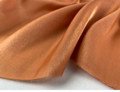 Cf701 effen gele/gouden/blauwe/roze/grijze glanzende zachte dunne zomerstoffen voor jurken, katoenen tencel satijnen stoffen, handgemaakte doe-het-zelf stoffen: Oranje
