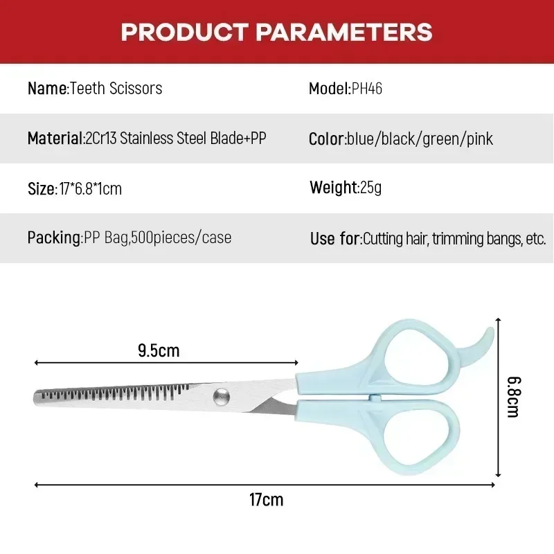 Sæt frisørsaks 6 tommer sakssæt værktøj til klipning af tyndt hår kam barbertilbehør salon frisørsaks