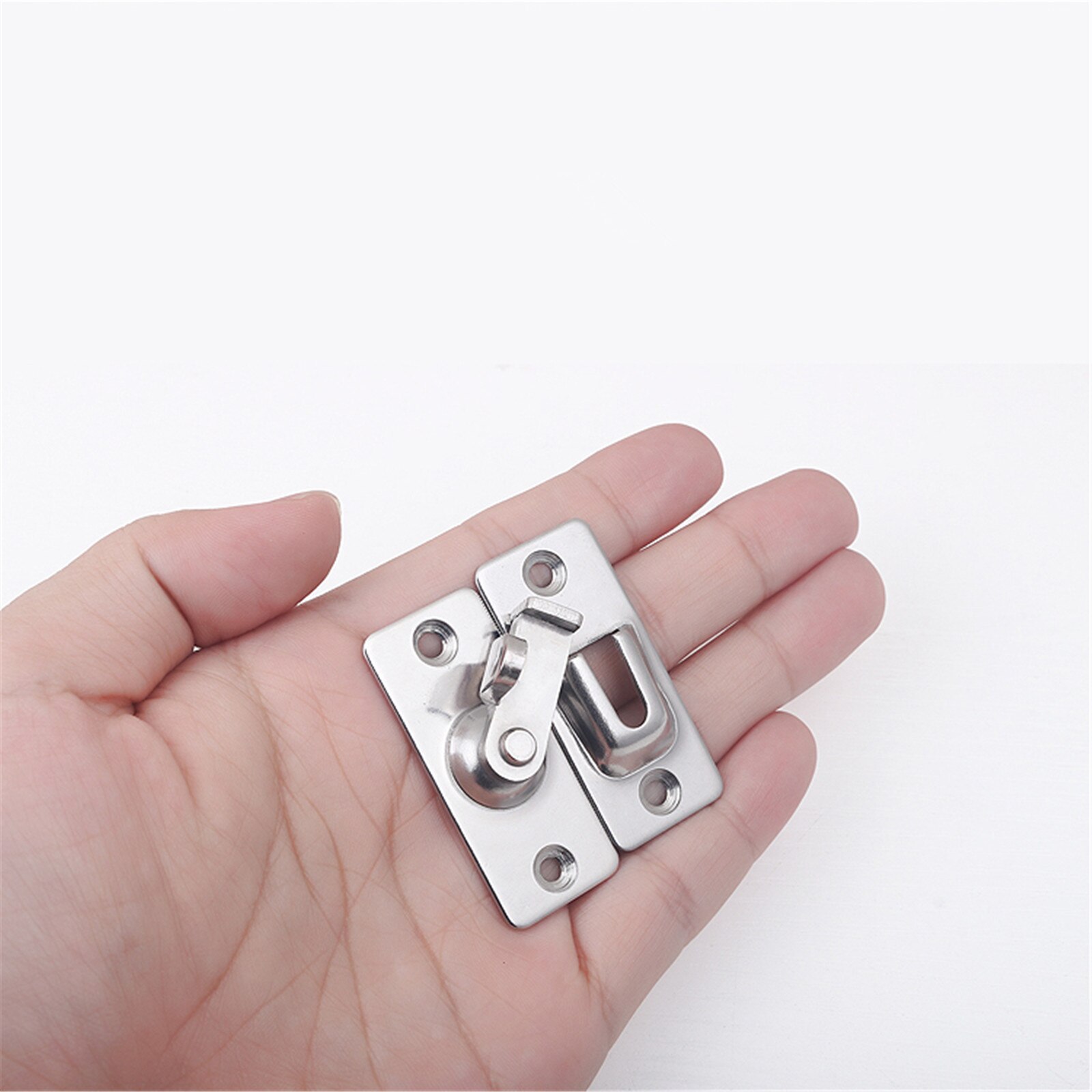 304 Stainless steel 90 degree Right angle buckle/hook lock/bolt,For sliding door Mini but strong Surface mounting Hardware Locks