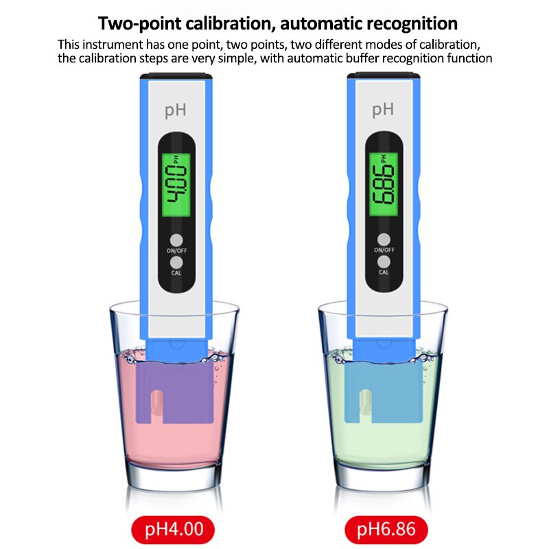Portable Digital PH Meter Water Tester TDS Meter Pen Medidor 0.0-14.0 PH High Accuracy for Drink Aquarium PH Monitor