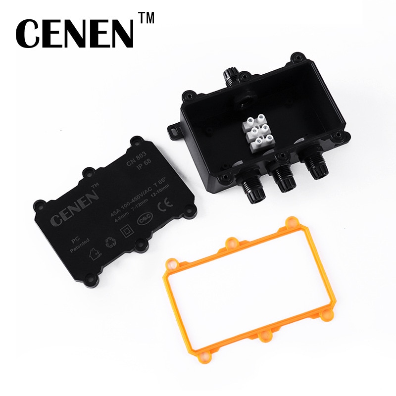 IP68 1Input 3Output Waterproof Junction Box Outdoor Waterproof Plastic Junction Box Circuit Board Protective Case