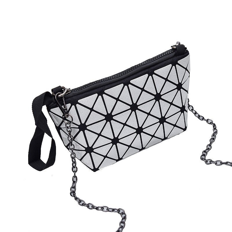 Hand-Held purses and handbagsWomen Shoulder Bag Trendy Rhombic Geometric Messenger Bag Lattice Clutch Purse