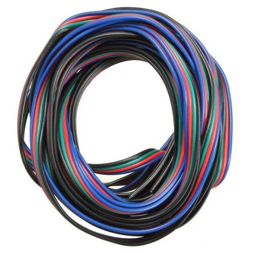 4 Pin Wire Extension Connector Cable Cord For LED RGB Strip 3528 5050 Connector Colourful 50M