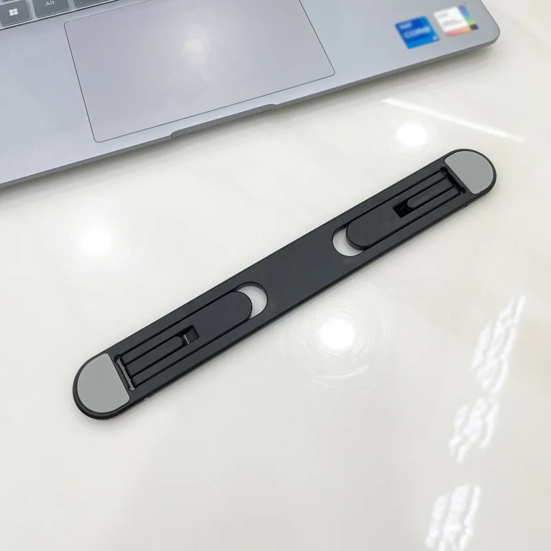 Foldable Laptop Stand Portable Notebook Support Base Holder Pad Adjustable Riser Cooling Bracket Universal for Laptop Tablet: black
