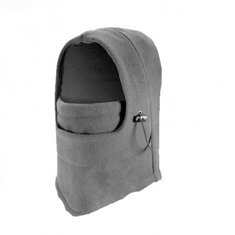 Winter Warm Caps Mannen Polar Fleece Thermische Balaclava Hoed Vrouwen Outdoor Winddicht Fietsen Masker Cap Hood Halswarmer Wandelen Sjaals: A- Light gray