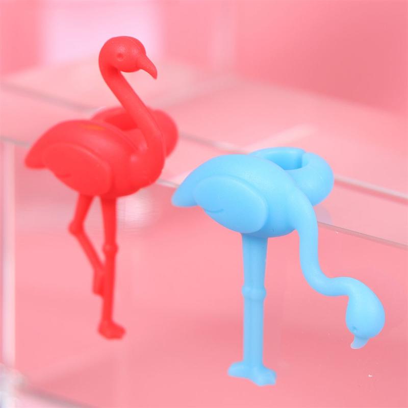 6 STUKS Siliconen Wijnglas Marker Flamingo Drink Bedels Label Mark Glas Identificatie Perfect voor Partijen