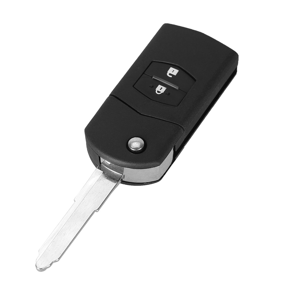 KEYYOU 2 Button Remote Key Fob Shell Case Folding Flip With Uncut Blade For Mazda 3 5 6 Free Shippping: 2 Buttons