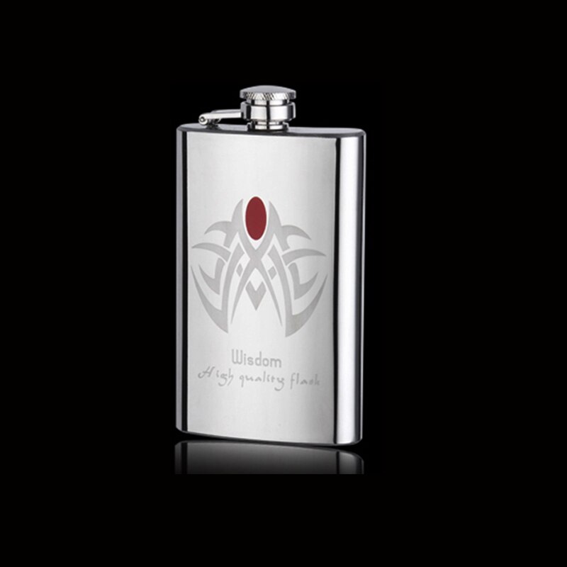Flagon my liqueur Whisky alcool vodka hanche | Miroir , dessin en acier inoxydable, style , vodka hanche bouteille à vin d'extérieur Portable: A pattern