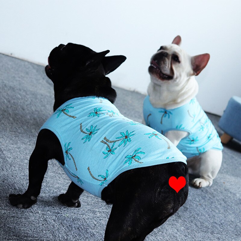 Francés ropa para bulldog chaleco para perro verano abrigo gato Poodle Bichon Schnauzer perro ropa playera para mascota perro