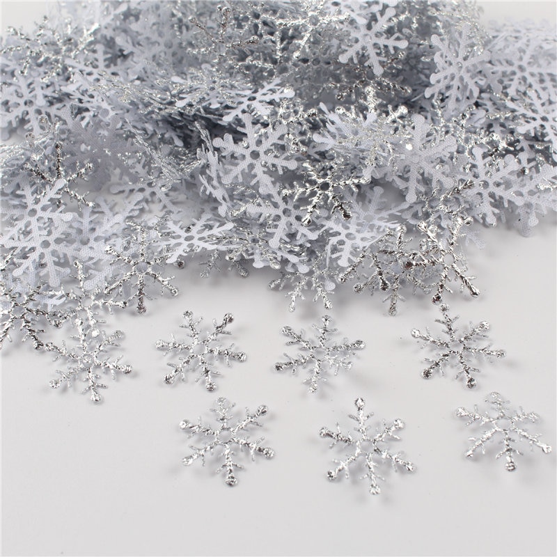 300 Pcs/lot 2cm noël flocon de neige mariage jeter confettis bricolage accessoire maison Table décoration fête fournitures ornement 62538