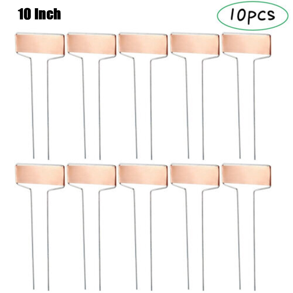 Newest 10Pcs Reusable Metal Plant Flower Labels Markers Garden Tags Decor Tool: 10 inch