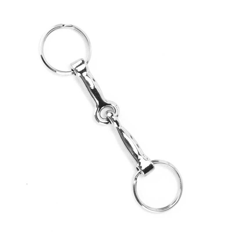 Equestrian Snaffle Bits Keychain Zinc Alloy Pelham Keychain Single Connector Horse Bit Key Knot Drinking