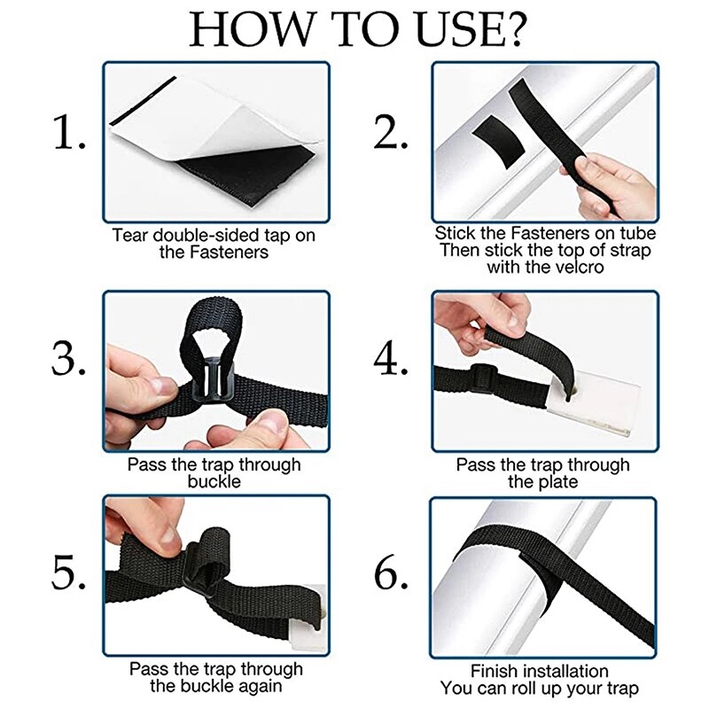 Pool Solar Cover Reel Attachment Straps Set for in Ground Swimming Pool Solar Blanket Cover Reels Straps