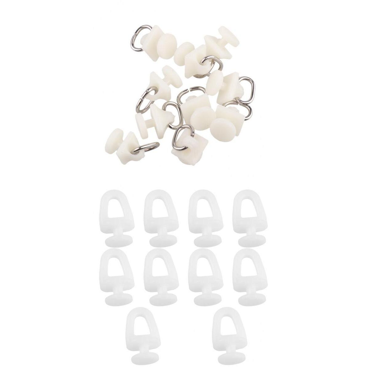 20mm/23mm DRAPERY Traverse CURTAIN ROD Carrier SLIDES Rail Hooks 20Pcs/Pack