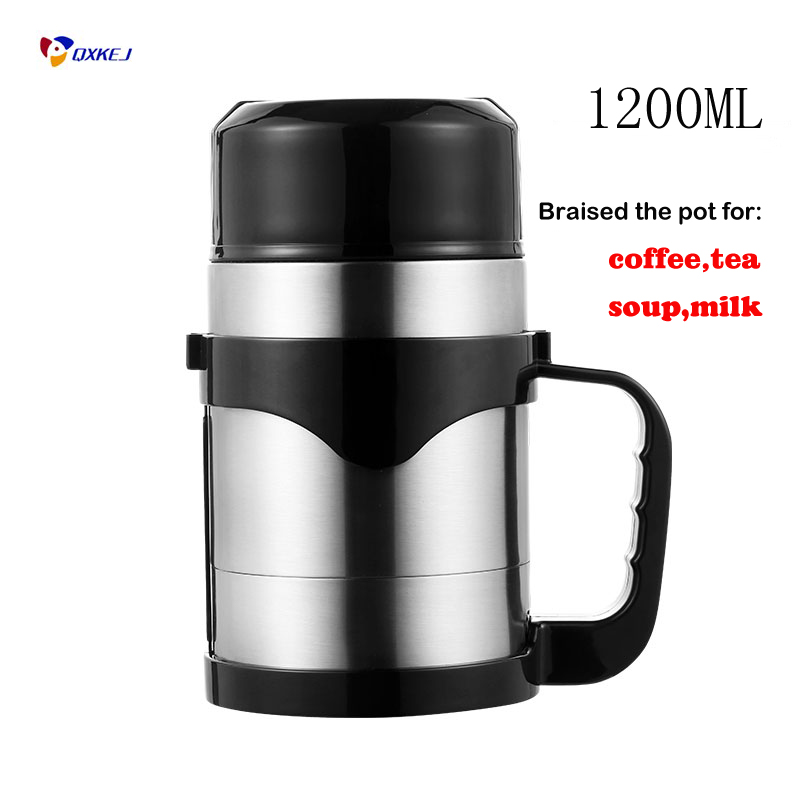 Voiture chauffage tasse Auto 12-24 V voitures bouilloire voiture électrique Thermos cuisson soupe bouillante bouteille d'eau Auto accessoires 1200 ML + câble