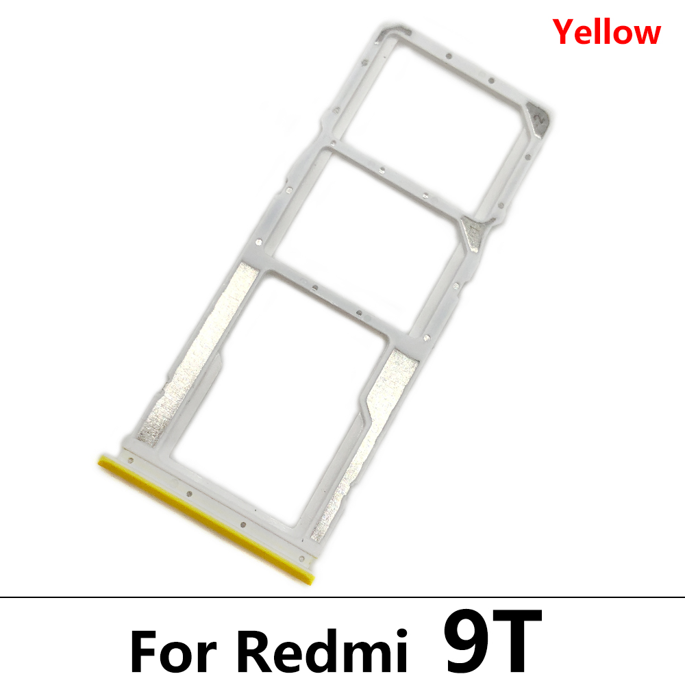 Micro Nano Sim Card Holder Tray Slot Houder Adapter Socket Voor Xiaomi Redmi 9A 9C 9T Vervangende Onderdelen: Redmi 9T Yellow