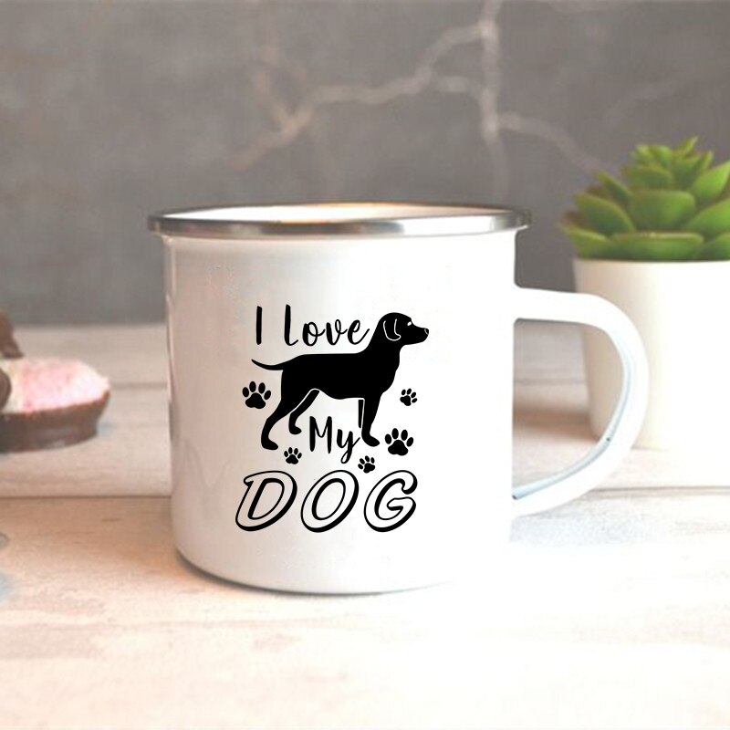 Tasse à café, thé, thé, café, boisson, Dessert, petit déjeuner, lait, Vintage, poignée, , I Love My Dog: XH2381-A015WH-8