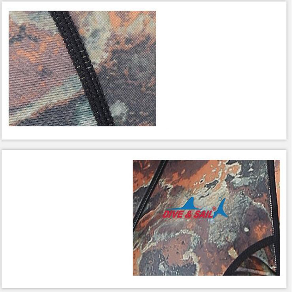 Dive&Sail spearfishing lycra couple suit Camo Skin swim wetsuit One piece With Hood Jump UV proction Men Women diving suit#y2