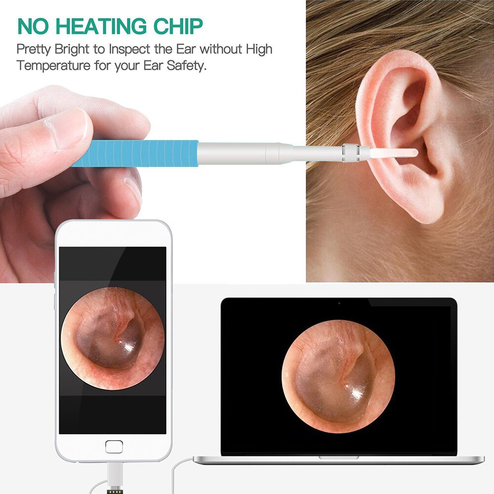En Ohr, Reinigung, Endoskop, USB, Visuelle, Ohr, Lay, 5,5mm, cámara de 0,3 MP, Android, PC, Ohr, pick Otoskop, Endoskop, werkzeug