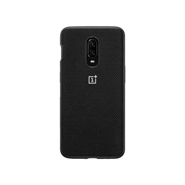 100% Officiële OnePlus 6t Case originele 1 + 6T OnePlus 6 bespoke Siliconen Zandsteen Nylon Karbon Bumper Leather flip Cover: Bumper Nylon Black / for OnePlus 6T