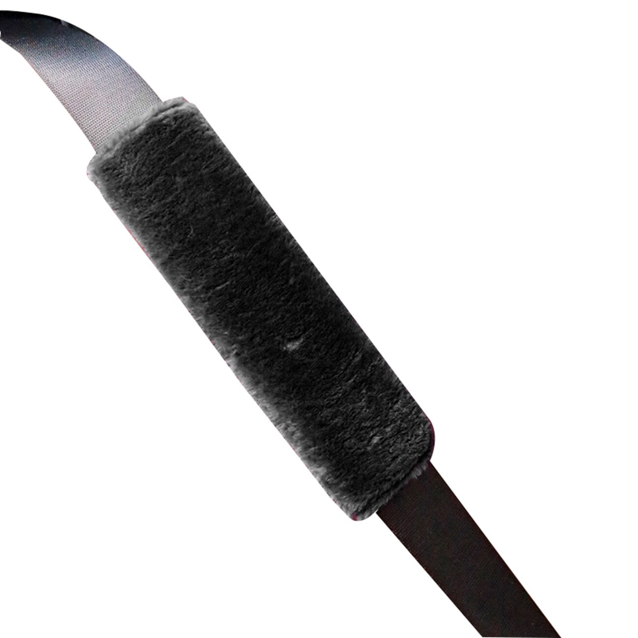 2 pçs do carro universal cinto de segurança capa fofo auto cinto de segurança almofada de ombro almofada de pelúcia protetor universal: Black
