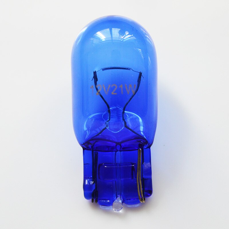 Hippcron-Lámpara de señal para coche, Bombilla automática superblanca de cristal azul Natural, 12V, 21W, 21/5W, T20, W21W, 582, 7440, W21/5W, 580, 2 uds.