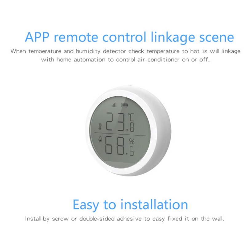 Ewelink ZigBee Smart Home Temperature And Humidity Sensor With LED Screen APP Remote Control Works With Ewelink Zigbee Hub