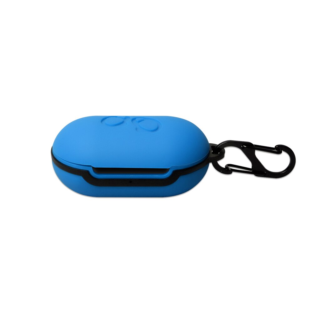 etui ochronne na słuchawki samsung galaktyka pąki, otwierane, silikonowe, wodoodporne i odporne na wstrząsy, z karabińczykiem: Niebieski