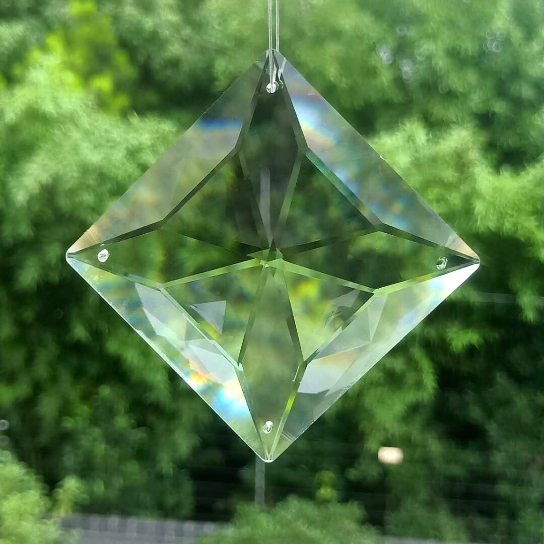 20/30/40/60mm 4 huller firkantet krystal vedhæng glas klar lysekrone krystaller prismer solfanger gør-det-selv hængelampe tilbehør tilbehør