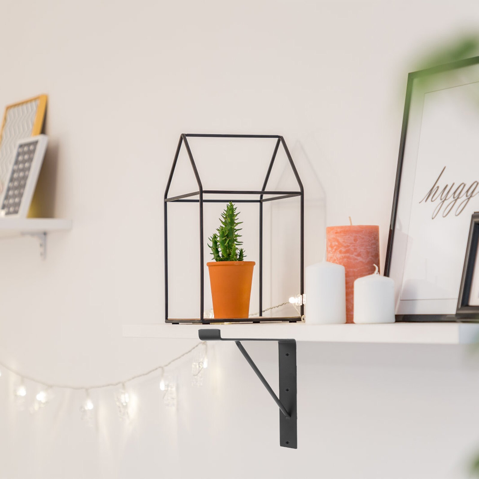 1 Pair Heavy Duty Shelf Brackets Floating Shelf Brackets Brackets for Shelves