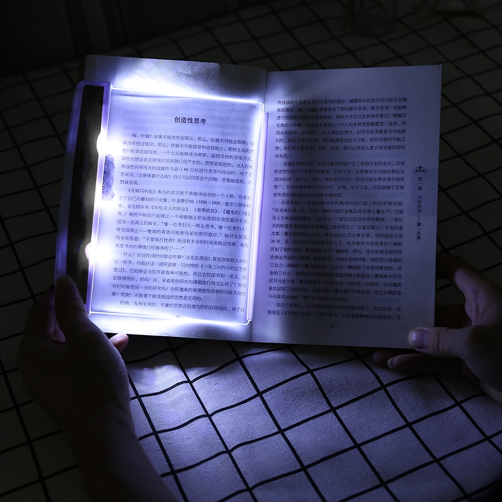 Førte flad nattesyn bog lys bærbar trådløs øjenbeskyttelse læsepanel lys sovesal rejse læselamper #38