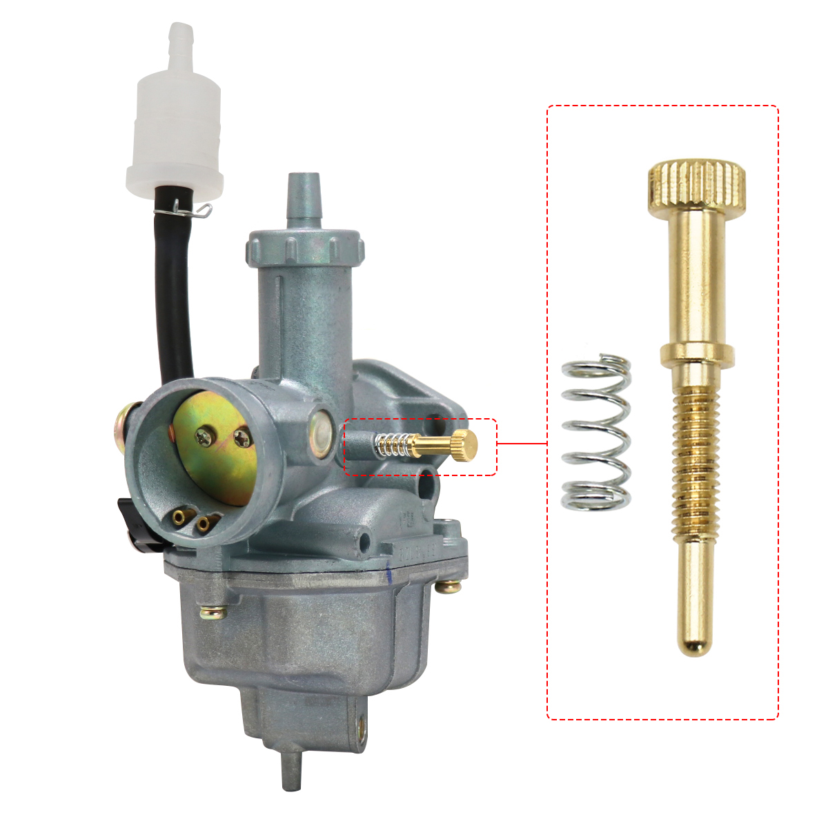 ZSDTRP PZ26 PZ27 PZ30 Carb Idle Screw Kit M4X0.6 PZ Carburetor Air Fuel Mixture Screw kit M6X0.75